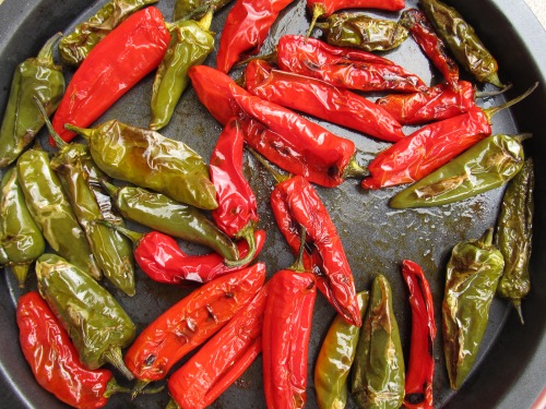 Fully roasted chilies