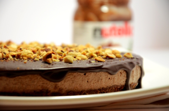 Chocolate-Glazed Nutella Mousse Cake